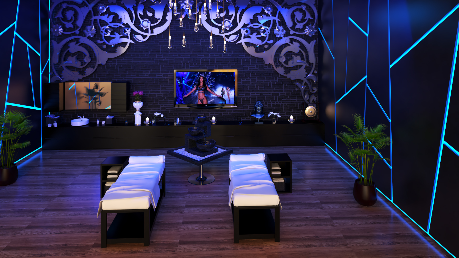 Salle de massage - Graphiste 3d spa