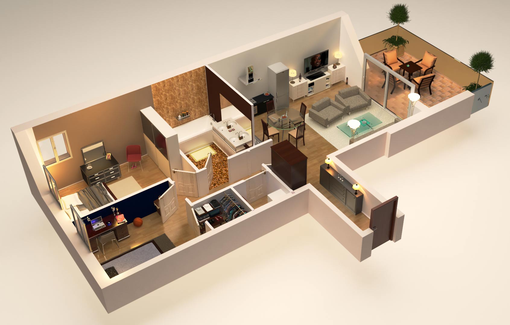 Graphiste 3d freelance architecture : plans de vente appartements