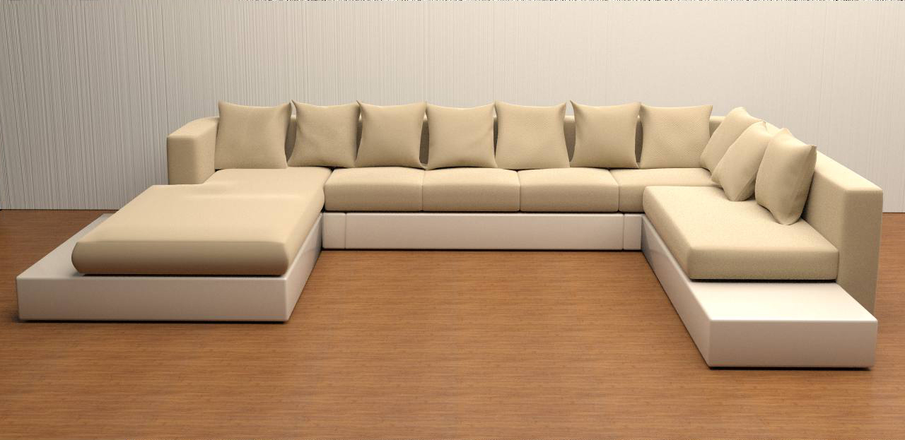 Graphiste Modélisation 3d mobilier canapé en tissus retro